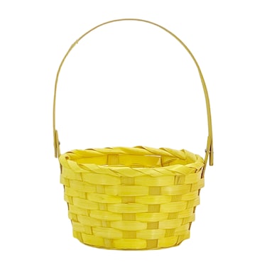 Easter Basket Yellow 15x15x22cm