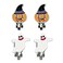 Pumpkin &amp; Ghost Earrings 2 Pairs/Set
