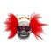 Adult Skull Latex Mask with red hair