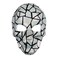 Adult Skull Mask Holographic Silver