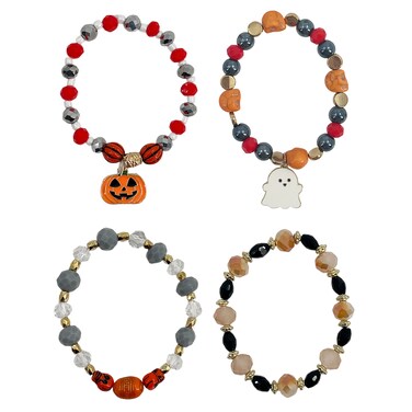 Halloween Bracelets Assorted 4Pcs/Pk