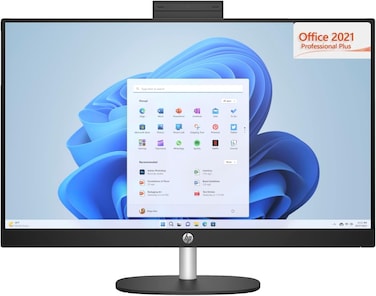 Empowered PC HP 27 AIO Business PC (Intel 10-Core i7-1355U 5GHz, 64GB RAM, 4TB SSD, 27in FHD IPS, IR Camera, HDMI, RJ45, Wi-Fi 6, Windows 11 Pro, Wired KB &amp; Mouse) Professional All-In-One Desktop