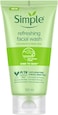Simple Refreshing Facial Wash, Make-Up Remover With Pro-Vitamin B5, Vegan, No Perfume And Alcohol, Vitamin E Anti-Oxidant, Soap-Free, Hypoallergenic, Sensitive Skin, 150Ml