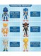 Sonic The Hedgehog 3 Action Figures Set - 6 Pack Toy Playset With Sonic, Shadow, Tails, Silver, Metal Sonic &amp; Super Sonic, Collectible Movie Character Models, Cake Toppers &amp; Birthday Ramadan Eid Gift