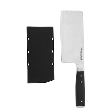 KitchenAid 15cm Cleaver with Blade Cover &ndash; High-Carbon Japanese Steel Meat Cleaver for Meat, Poultry &amp; Vegetables