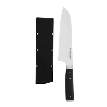 KitchenAid 18cm Santoku Knife with Blade Cover &ndash; High-Carbon Japanese Steel Kitchen Knife for Chopping, Slicing &amp; Dicing