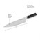 KitchenAid 20cm Chef Knife with Blade Cover &ndash; High-Carbon Japanese Steel Kitchen Knife for Chopping, Slicing, Dicing &amp; Mincing