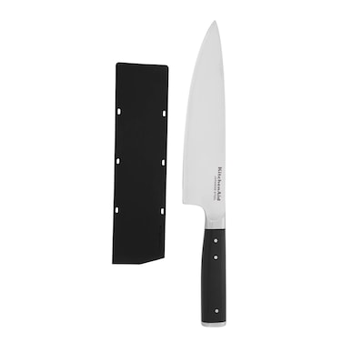 KitchenAid 20cm Chef Knife with Blade Cover &ndash; High-Carbon Japanese Steel Kitchen Knife for Chopping, Slicing, Dicing &amp; Mincing