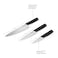 KitchenAid 3-Piece Japanese Knife Set &ndash; High-Carbon Japanese Steel Chef, Utility &amp; Paring Knives with Black Handles &amp; Blade Covers