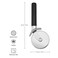 KitchenAid Pizza Wheel &ndash; Matte Black, Stainless Steel Pizza Cutter with Finger Guard, Ergonomic Handle for Thin &amp; Thick Crust Pizza
