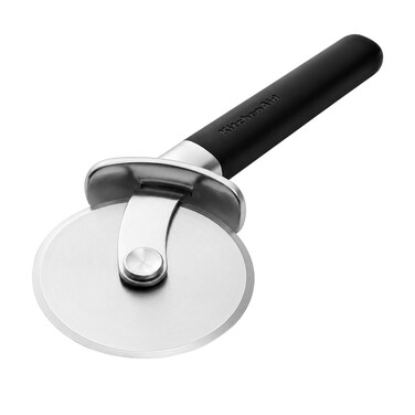 KitchenAid Pizza Wheel &ndash; Matte Black, Stainless Steel Pizza Cutter with Finger Guard, Ergonomic Handle for Thin &amp; Thick Crust Pizza