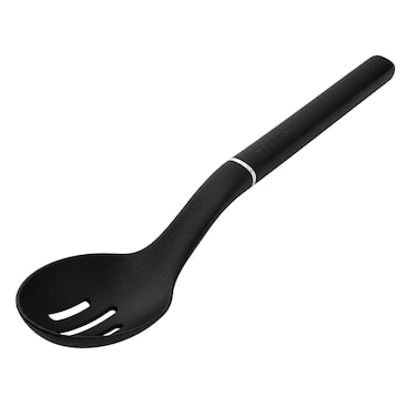 KitchenAid Slotted Spoon Onyx Black &ndash; Heat Resistant Non-stick Safe Nylon Slotted Spoon for Pasta, Vegetables, Grease &amp; Liquids