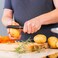 KitchenAid Euro Peeler Onyx Black &ndash; Stainless Steel Serrated Blade Peeler with Protective Cover for Vegetable &amp; Fruits