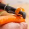 KitchenAid Euro Peeler Onyx Black &ndash; Stainless Steel Serrated Blade Peeler with Protective Cover for Vegetable &amp; Fruits