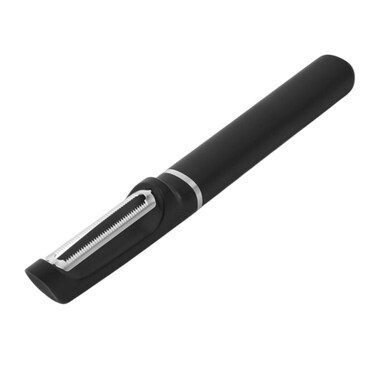 KitchenAid Euro Peeler Onyx Black &ndash; Stainless Steel Serrated Blade Peeler with Protective Cover for Vegetable &amp; Fruits