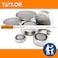 Taylor 400 Lb. Capacity Clear Glass Digital Bathroom Scale with Metallic Accents, 11.8-inch x 11.8-inch Platform, Silver