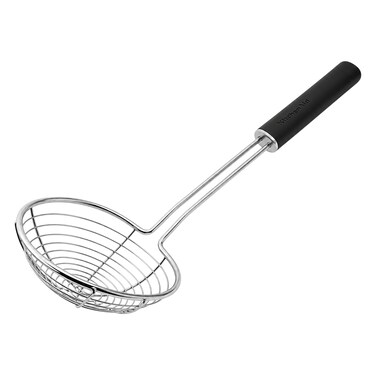 KitchenAid Wire Strainer &ndash; Matte Black, Stainless Steel Wide Wire Skimmer for Dumplings, Fritters &amp; Vegetables