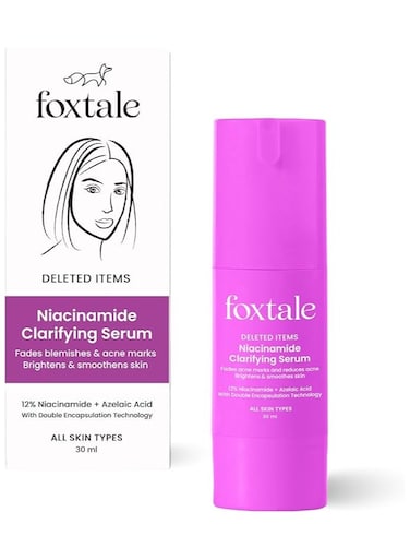 Foxtale 12% Niacinamide Face Serum with Azelaic Acid for Oil Control &amp; Brightening   Reduces Acne, Blemishes &amp; Acne Marks   Brightens &amp; Smoothens Skin   Face Serum for Women &amp; Men   30 ml