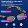 KUMI  Meta V1 Smart Glasses, Semi-Transparent Design, Removable Lenses, Dual Speakers, AI Voice Assistant
