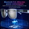 KUMI  Meta V1 Smart Glasses, Semi-Transparent Design, Removable Lenses, Dual Speakers, AI Voice Assistant
