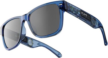 KUMI  Meta V1 Smart Glasses, Semi-Transparent Design, Removable Lenses, Dual Speakers, AI Voice Assistant
