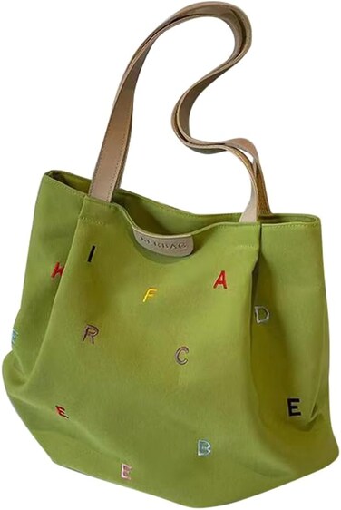 iCozzier Tote Bag for Women, Canvas Bag Women Work Tote Bag Large Capacity Shoulder Bag(Green)
