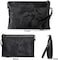 iCozzier Clutch for Men Organizer Wrist Bag Wallet Wrist Hand Purse Organized Handbag, Black
