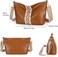 iCozzier Hobo Crossbody Bags for Women Vegan Leather Handbags Purses for Women Tote Purse Shoulder Bag with Wide Strap
