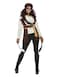 Dark Spirit Pirate Female Costume, Brown, Top &amp; Hat