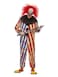 Creepy Clown Costume, Red &amp; Blue, All In One, Neck Ruffle &amp; Mask