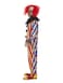 Creepy Clown Costume, Red &amp; Blue, All In One, Neck Ruffle &amp; Mask