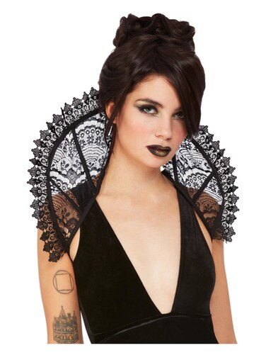 Fever Gothic Lace Stand Up Collar With Back Tie