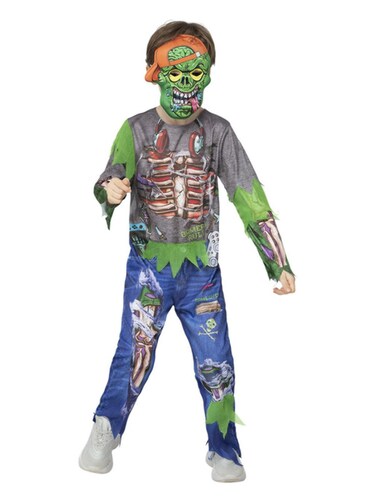Zombie Gamer Costume, All in One &amp; EVA Mask
