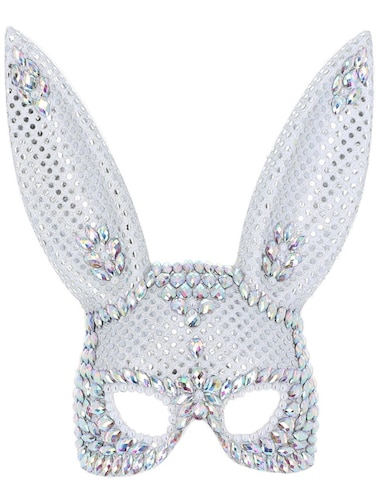 Fever Silver Jewel Bunny Mask on Elastic