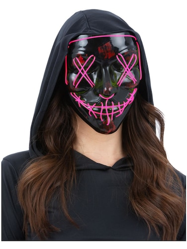 Pink Light Up LED Stitch Mask, Batteries Included