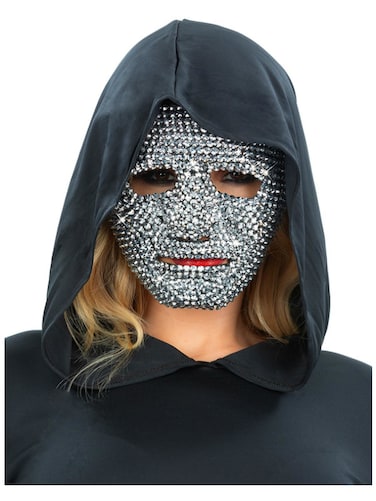 Jewelled Robot Mask Silver