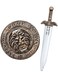 Gladiator Lion Shield 49cm &amp; Sword 48cm