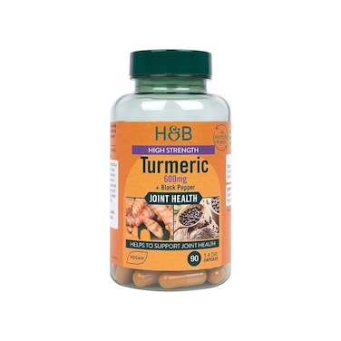H&amp;B High Strength Turmeric 600Mg &amp; Black Pepper Cap 90S