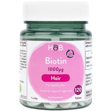 H&amp;B Biotin 1000UG 120 Tablets