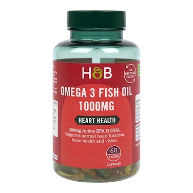 H&amp;B Omega 3 Fish Oil 1000Mg Capsules 60S