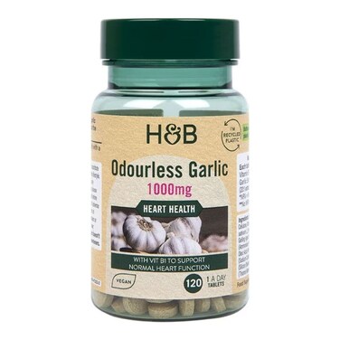 H&amp;B Enteric Odour Garlic 1000Mg Cap 120S