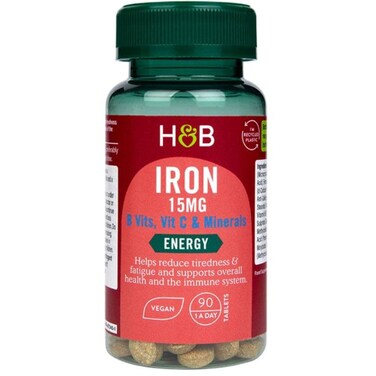 H&amp;B Iron With Vitamins B, C &amp; Minerals Tablets 90S