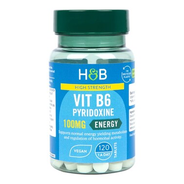 H&amp;B High Strength Vit B6+Pyridoxine Tab 100Mg 120S