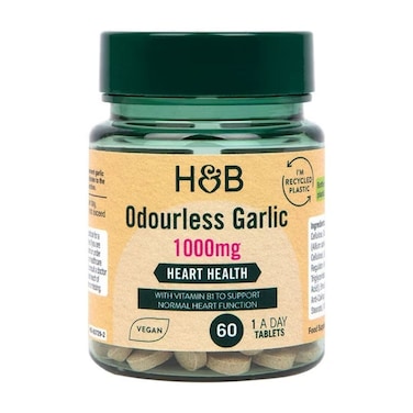 H&amp;B Enteric Coated Odourless Garlic 1000Mg Tab 60S