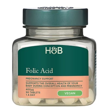 H&amp;B Folic Acid 400Ug Tab 90S