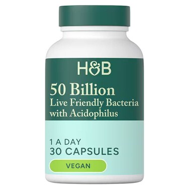 H&amp;B 50 Billion Live Friendly Bacteria With Acidophilus Cap 30S