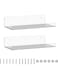 2 Pack 10-inch Wall-Mounted Acrylic Shelves Suitable for Wall-Mounted Display Rack Storage Rack Suitable for Children's Bookshelf Room Wall Decoration Bedroom Kitchen Living Room