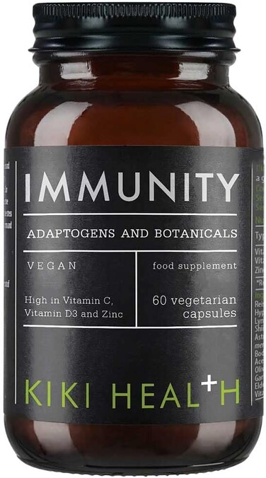 هيلث كبسولات مناعة نباتية، مع فيتامين C وD3 والزنك، لدعم المحولات والنباتات، مكمل غذائي نباتي، 60 كبسولة