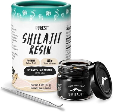 Kiki Health Himalayan Shilajit Pure Resin, 30 Grams, Contains 85+ Trace Minerals &amp; Fulvic Acid, To Boost Energy Level, Focus, Vitality &amp; Overall Wellness, Premium Quality