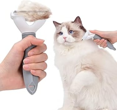 TERRIFI Cat Brush for Shedding, Self Cleaning Slicker Brush Cat Dog Pet Grooming Brush, Cat Brushes Deshedding Tool for Long Short Haired Cats, Removes Mats, Tangles, Loose Fur